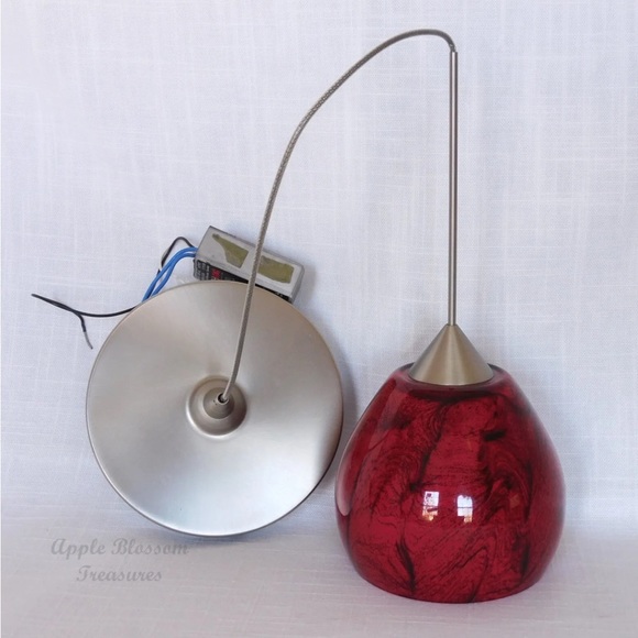 Besa Lighting 1XP-5605MA-SN-LV Tay Tay Pendant-Flat Canopy-Magma Gl-Satin Nickel - Picture 3 of 11